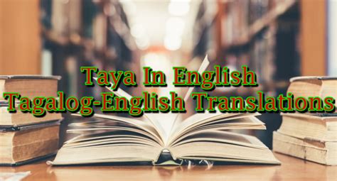 taya in tagalog